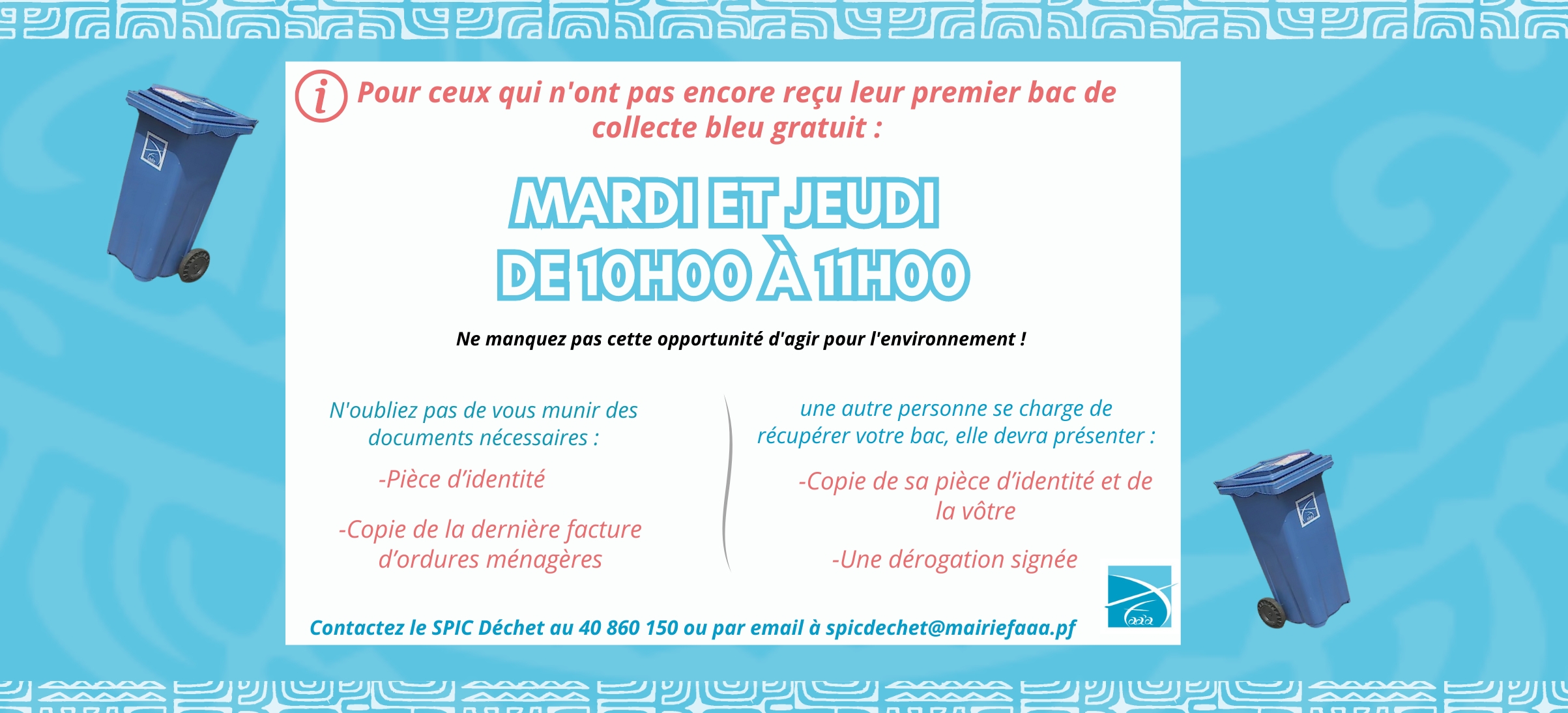 VOTRE BAC BLEU VOUS ATTEND !